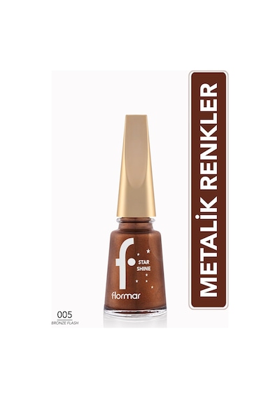Flormar Metalik Parlak Oje - Star Shine Nail Enamel - 005 Bronze Flash-8690604564156