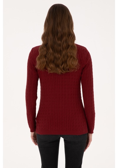U.s. Polo Assn. Kadın Bordo Hırka Triko 50317841-vr014 Bordo