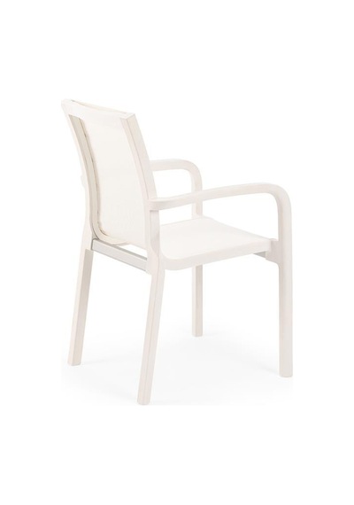 Omnipazar Sy-2528 Plastik Fileli Bahçe Koltuk Sandalye 4'lü Set Beyaz
