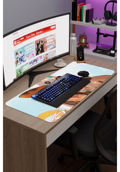 Ifa Genshin Impact Anime Oyuncu V3 - 90x40 Xxl Gaming Mouse Pad Fare Altlığı