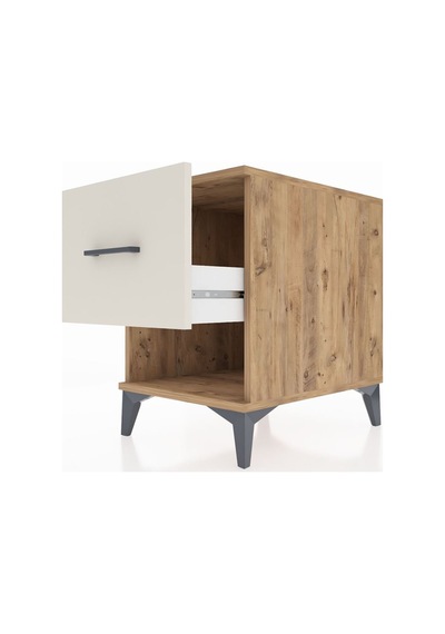Kronos Komodin Tek Çekmeceli 44x59x64 Çam-aytaşı Atlas Çam