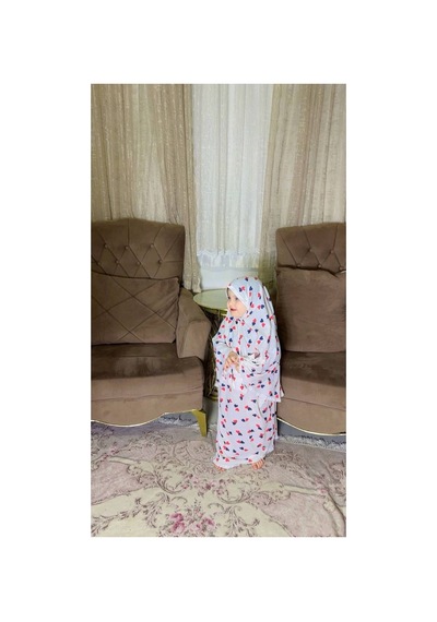 Aladaıyr 2 Adet Çocuk Namaz Elbise Pamuk Kumaş Çok Renkli042