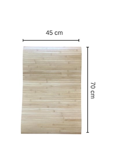 Bambu Banyo Matı, Kaymaz Ahşap Paspas, Suya Dayanıklı, 45x70 Cm, Duş İçin Doğal Ahşap