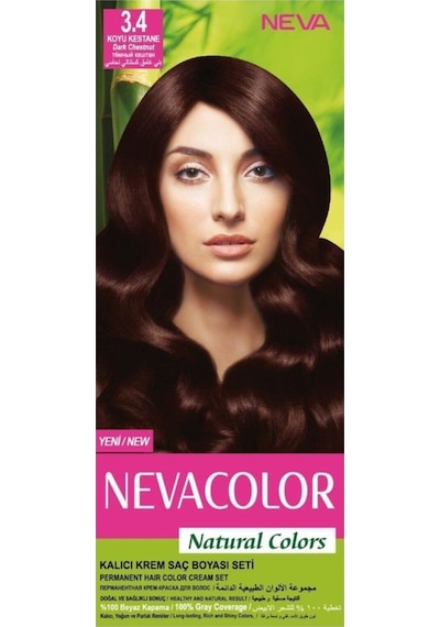 Neva Color Saç Boyası Seti 3.4 Koyu Kestane 8698636612159