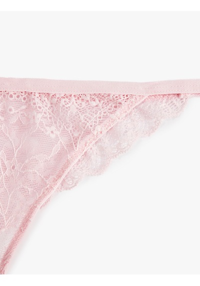 Koton Dantelli String Külot Pembe 6slk30195mk Gül