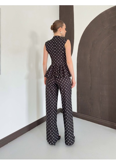 Verymoda Puantiyeli Pantolon D3075 Siyah