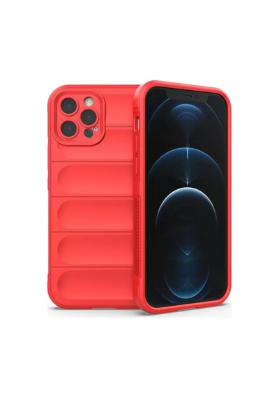 Newface Apple İphone 12 Pro Kılıf Optimum Silikon - Kırmızı