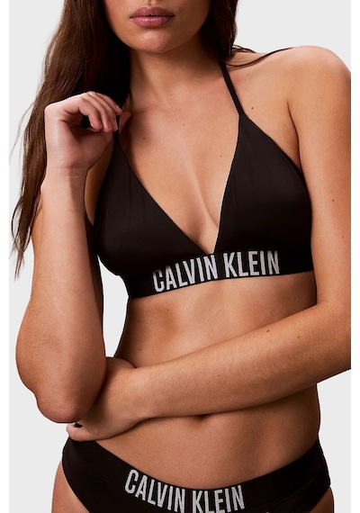 Calvin Klein Logolu Bağlamalı Üçgen Bikini Üstü Lv00q61222ub1 Bayan Bikini Üstü Lv00q61222 Ub1 Siyah