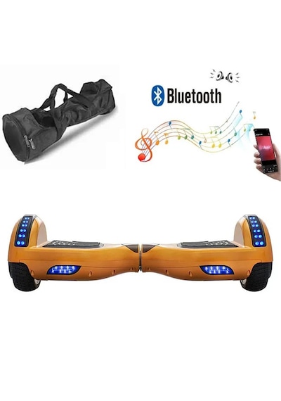 Citymate Hoverboard Elektrikli Kaykay Bluetooth Çanta Led 6.5 Gold