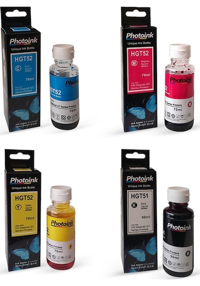 Hp Smart Tank 519 İçin 4 Renk 1 Takım Photoink Mürekkep