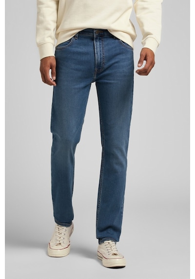 Lee Rider Slim Fit Dar Kesim Normal Bel Esnek Jean Kot Pantolon Mid Worn Tinted