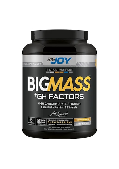Bigjoy BIGMASS Gainer GH FACTORS 1500g  Bisküvi