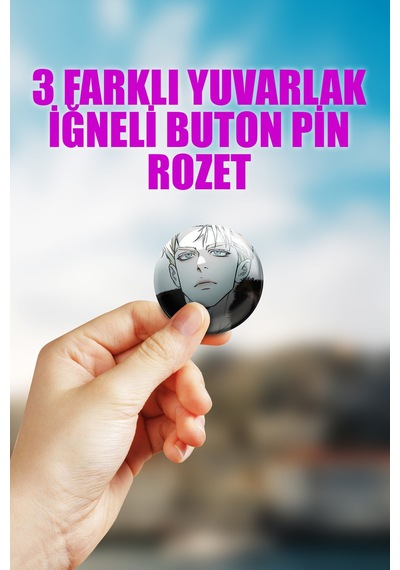 Zhenya Codename Anastasia Çanta Süsü Rozet İğneli Buton Rozet Seti 3 Adet Çok Renkli
