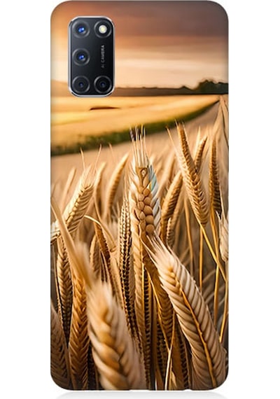 Oppo A52 Uyumlu Silikon Kılıf Buğday Başak Tarlası