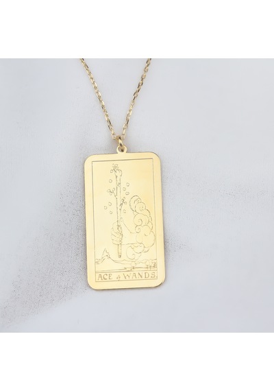 Glorria Kişiye Özel Gümüş Tarot Kartı Kolye