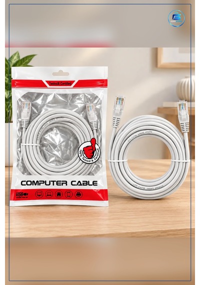 Cat5e Network Kablosu 10 M Ethernet Data Cable Rj45 Utp 24awg Ofi