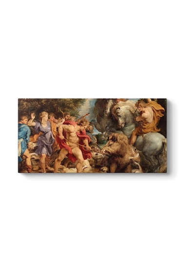 Peter Paul Rubens - Calydonian Yaban Domuzu Avı Tablosu 100 X 50 Genel
