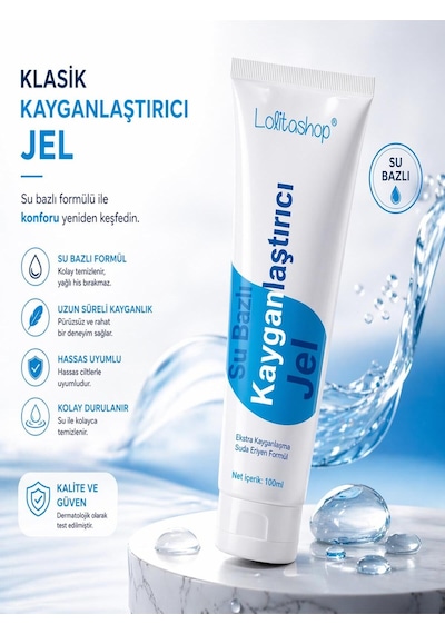 Su Bazlı Aromasız Ekstra Kayganlaştırıcı Jel 100 Ml Sade Kokusuz Kayganlaştırıcı Jel