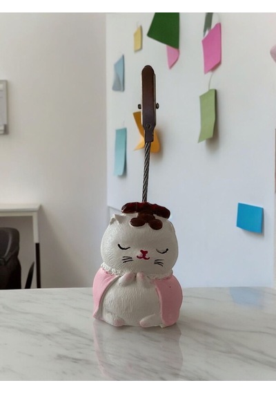 Japonya Şans Kedisi Not Fotoğraf Tutucu Obje Biblo Pembe