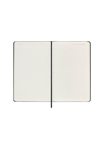 Pro 12 Ay 2025 Haftalık Dikey Planlayıcı, Sert Kapak, Büyük 5" X 8.2" , Siyah, 288 Sayfa Çok Renkli