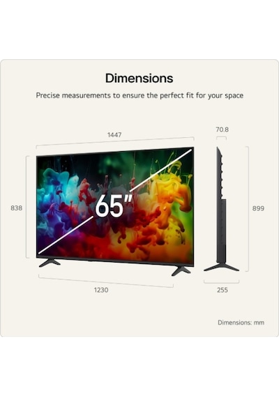 LG 65QNED70B6C 65'' 165 Ekran Uydu Alıcılı 4K Ultra HD Smart WebOS MiniLED TV