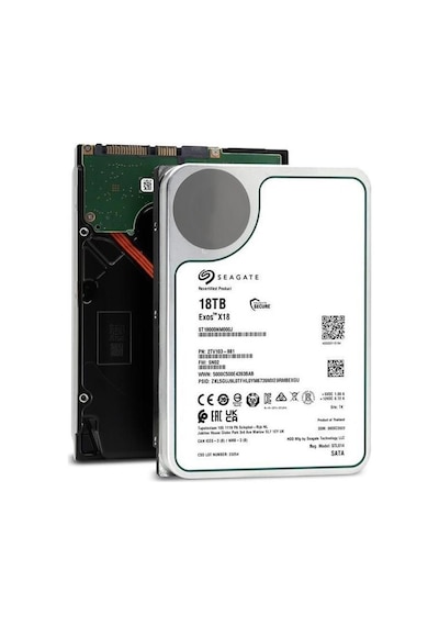 Seagate 3.5" 18tb Exos St18000nm000j 256mb 7200rpm Sata-3 Nas Ve Güvenlik Diski