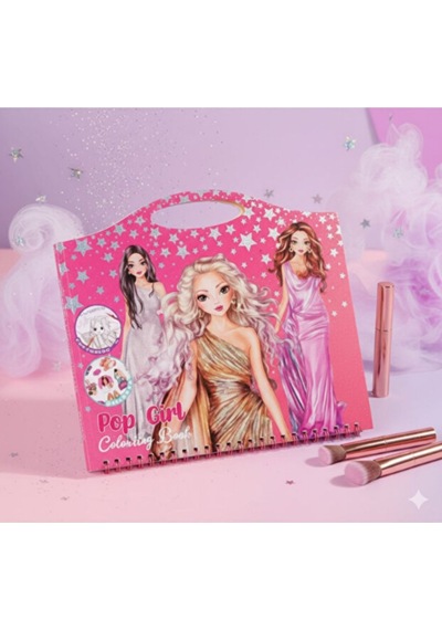 Pop Girl Çantalı Boyama Kitabı Spiralli Eğitici Çocuk Boyama Bloğu 1 Adet
