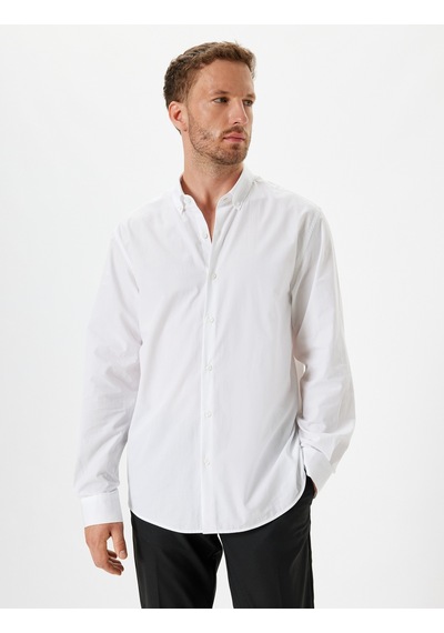Koton Slim Fit Gömlek Uzun Kollu Pamuklu Beyaz 5wam60063hw Beyaz Koton Slim Fit Gömlek Uzun Kollu Pamuklu Beyaz 5wam60063hw Beyaz