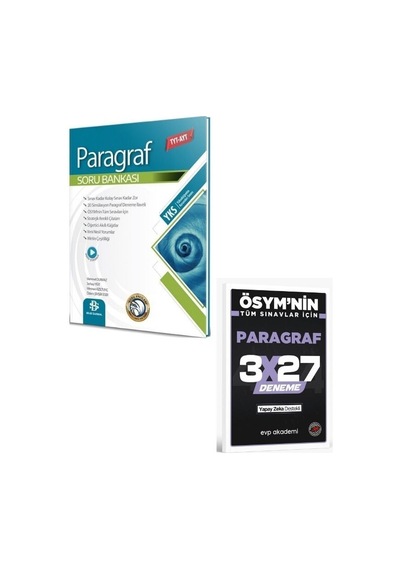 2027 Bilgisarmal 2027 Tyt Ayt Paragraf Soru Bankası+ Evp Akademi Paragraf
