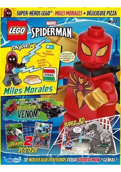 Lego Marvel Spiderman Aylık Dergi - Fransızca Miles Moraeles Figür