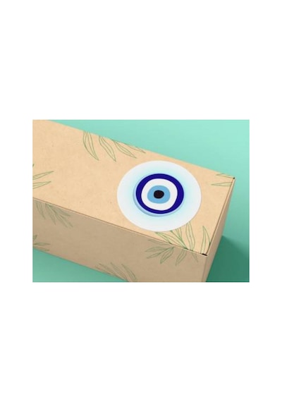 3 Cm 95 Adet - Nazar Boncuk Etiketi Evil Eye Bead Label Yuvarlak Mat Sticker Çok Renkli