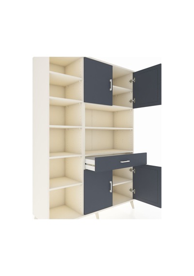 Hyperion Dolap 10 Raflı Tek Çekmeceli 4 Kapaklı 132x44x195 Aytaşı-antrasit/antrasit Antrasıt/antrasıt - Aytası Hyperion Dolap 10 Raflı Tek Çekmeceli 4 Kapaklı 132x44x195 Aytaşı-antrasit/antrasit Antrasıt/antrasıt - Aytası
