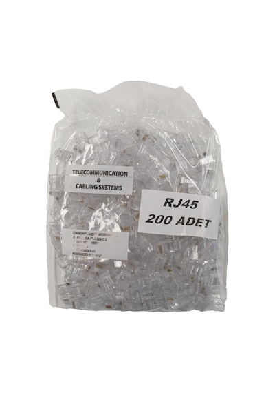 Rj45 Cat5 Cat6 8p8c Konnektör 200 Adet