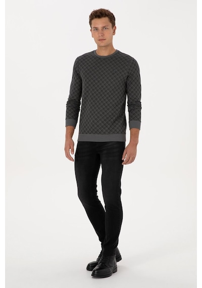 U.S. Polo Assn. Erkek Regular Fit Bisiklet Yaka Pamuk Antrasit Sweatshirt 2245989
