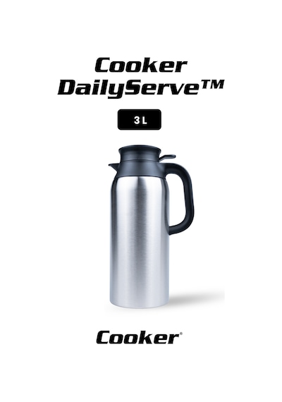 Cooker Dailyserve 3 Litre Paslanmaz Çelik Termos Ckr2125 Gümüş