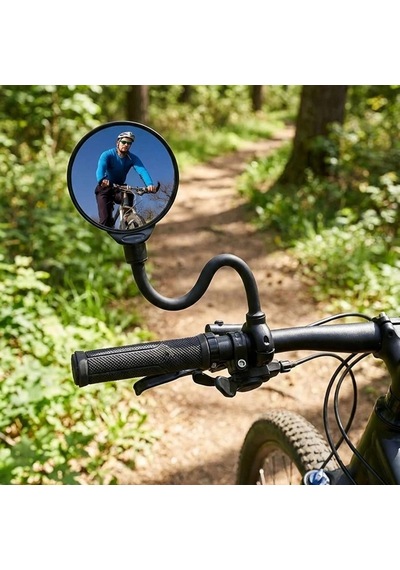 360 Ayarlanabilir Bisiklet Dikiz Aynası Geniş Açılı Dışbükey Gidon Aynası, Dönebilen Güvenli Sürüş Aksesuarı Bx40 Açık Gri