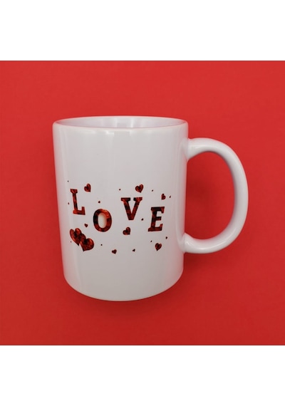 Love Tasarım Kupa Bardak Çok Renkli