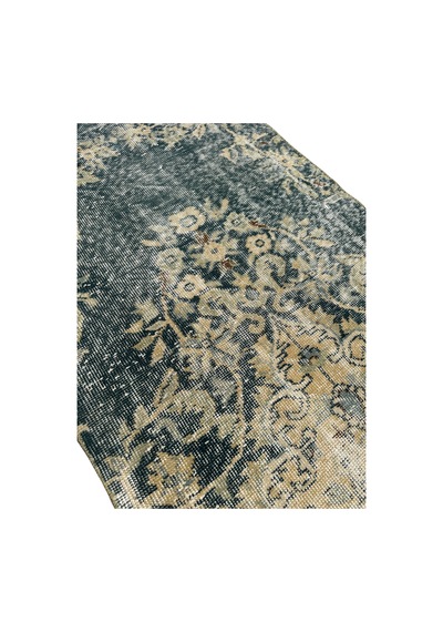 El Dokuma Vintage Su Yeşili Yolluk 80x315 Eskitme 3 Metre Halı Su Yeşili