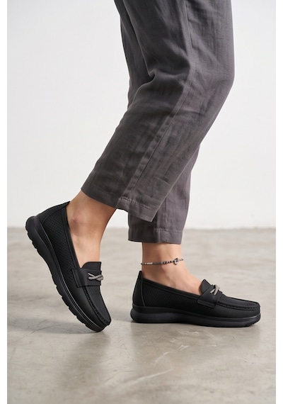 Liarca Aura Comfort Ortopedik Tabanlı Işıltı Detaylı Kadın Siyah Günlük Casual Loafer Ayakkabı Liarca Aura Comfort Ortopedik Tabanlı Işıltı Detaylı Kadın Siyah Günlük Casual Loafer Ayakkabı