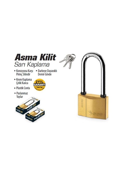 Sgs Asma Kilit Sarı Uzun 38mm Sgs1351