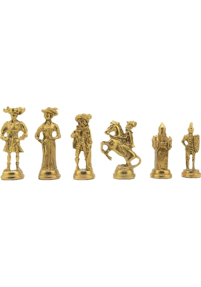 Sadece Satranç Taşı İsteyene Gifthome, Battal, Metal, Parlak, İspanyol Figürlü Satranç Taşı