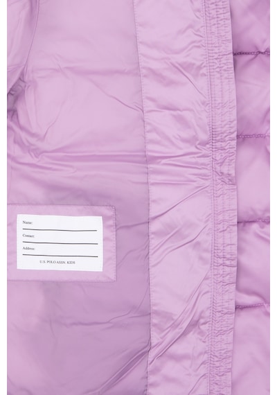 U.S. Polo Assn. Kız Çocuk Lila Kapüşonlu Kaban 50313073-VR034