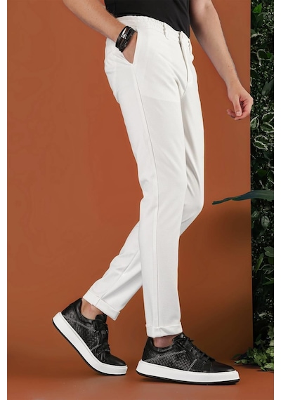 Efor P 1122 Slim Fit Ekru Spor Pantolon Ekru