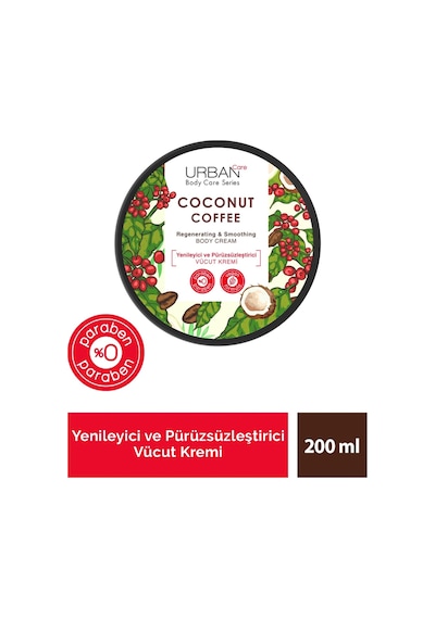 Urban Care Coconut Coffee Yenileyici ve Pürüzsüzleştirici Vücut Kremi 200 ML
