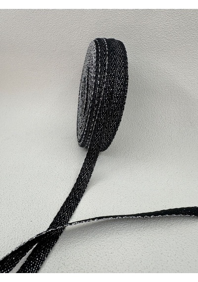 1 Cm Simli Balıksırtı Şerit - Lacivert-5 Metre