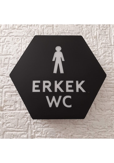 Honeycomb Serisi Işıklı Erkek&Kadın&Engelli Wc Yönlendirme Seti