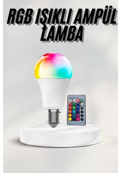 Home Akıllı Rgb Led Ampul Led Uzaktan Kumandalı Renk Değiştiren Ampul Çok Renkli