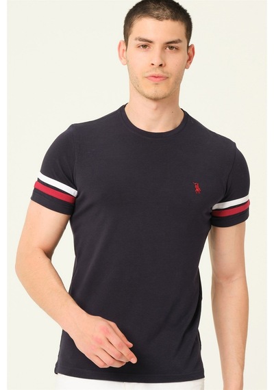 T8589 Dewberry Erkek T-shırt-lacivert Lacivert