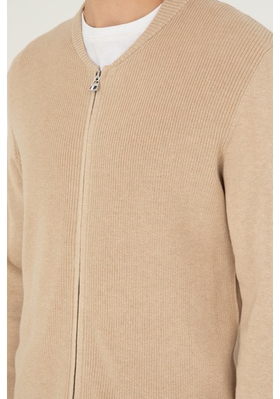 U.s. Polo Assn. Erkek Kum Melanj Hırka Triko 50293528-vr123 Kum Melanj