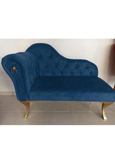 Modern Köşe Koltuğu Alda Josefin Puf Bench Laci Lacivert